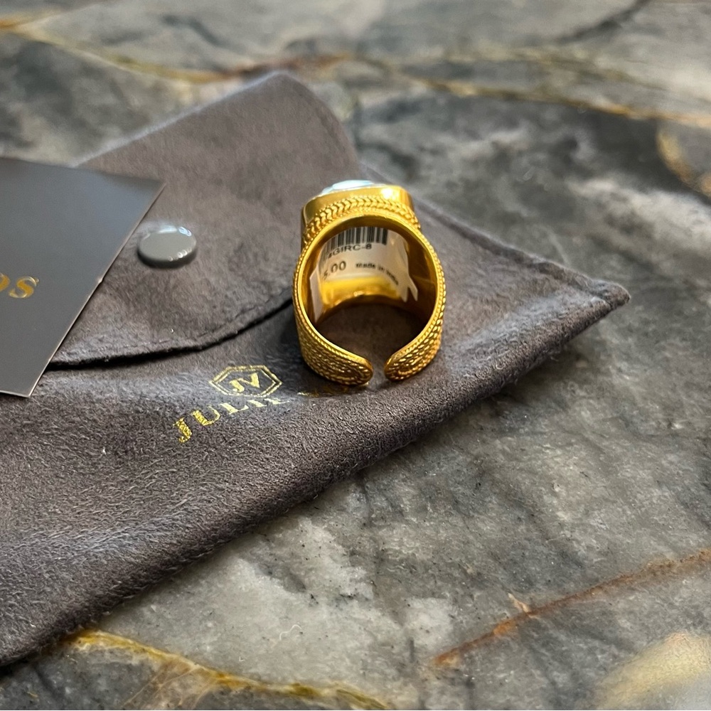 JULIE VOS Gold and White Women's Ring - Picture 6 of 14